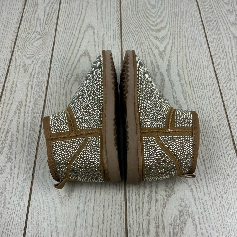I.N.C. International Concepts Ariee Mini Cold Weather Booties 8M Tan Bling $60